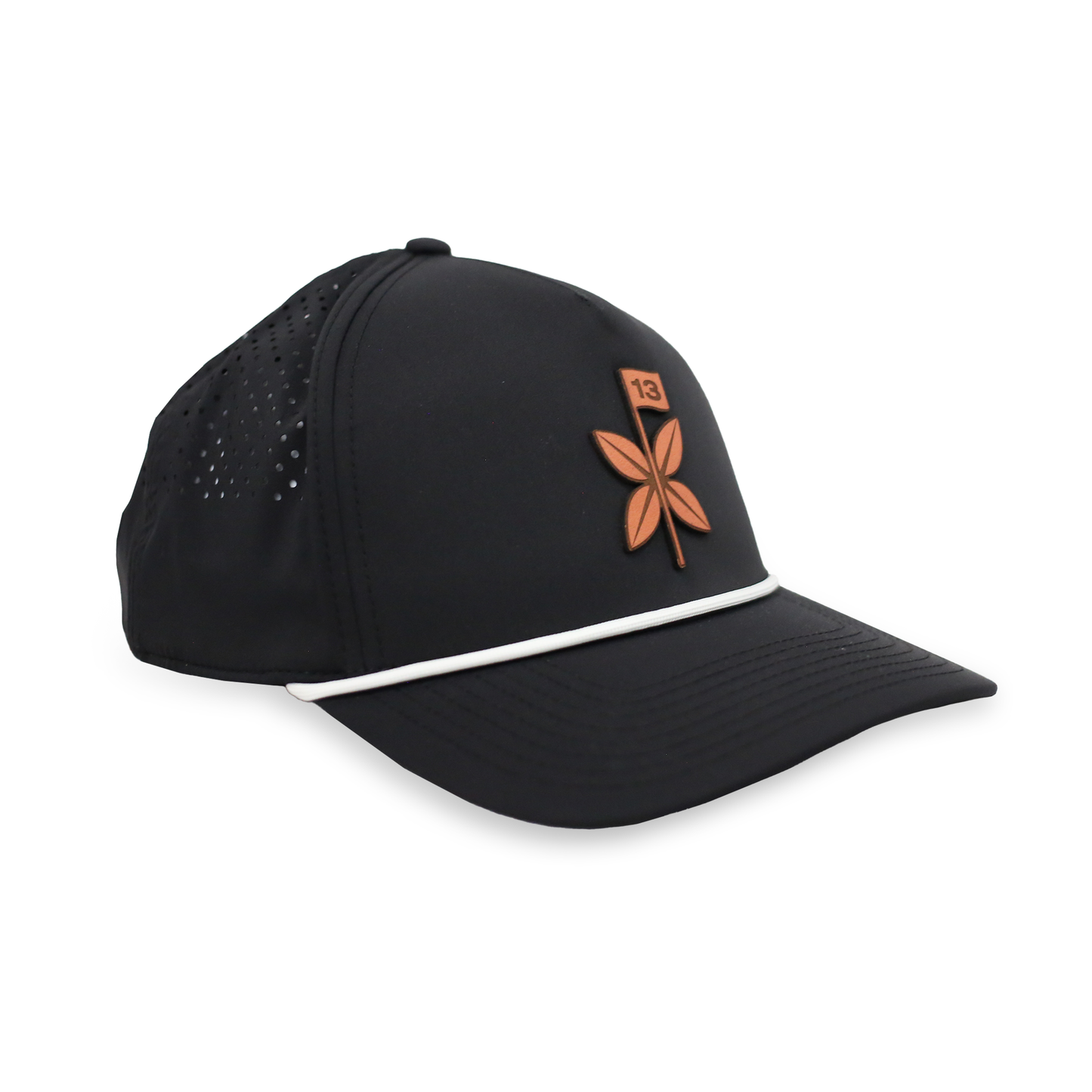Black Bandon Preserve classic rope golf hat Curved Bill, High Crown, Snapback Closure, 5 Panels