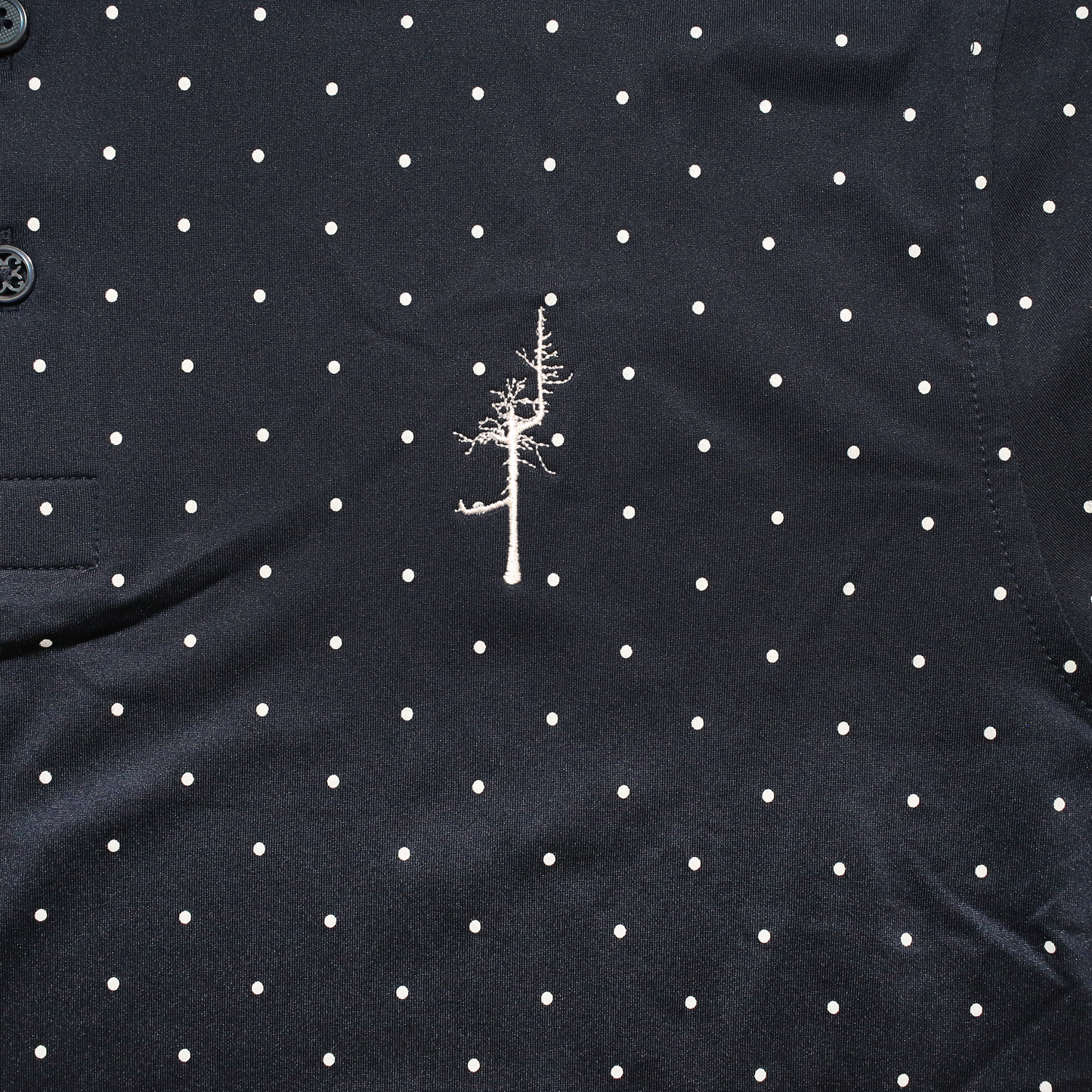 Polka Dot Tech Jersey Golf Polo - Ghost Tree