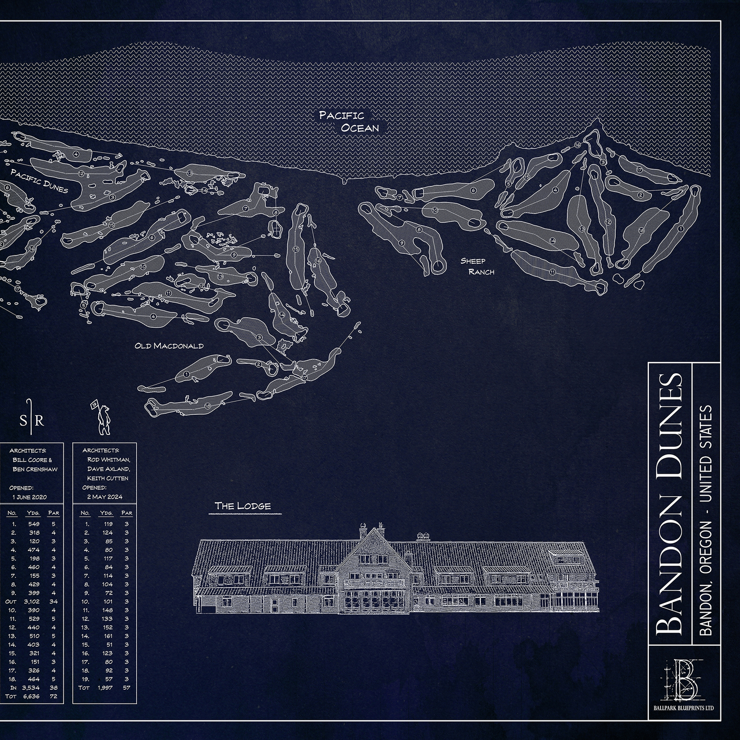 Ballpark Blueprint - Full Resort Unframed Print