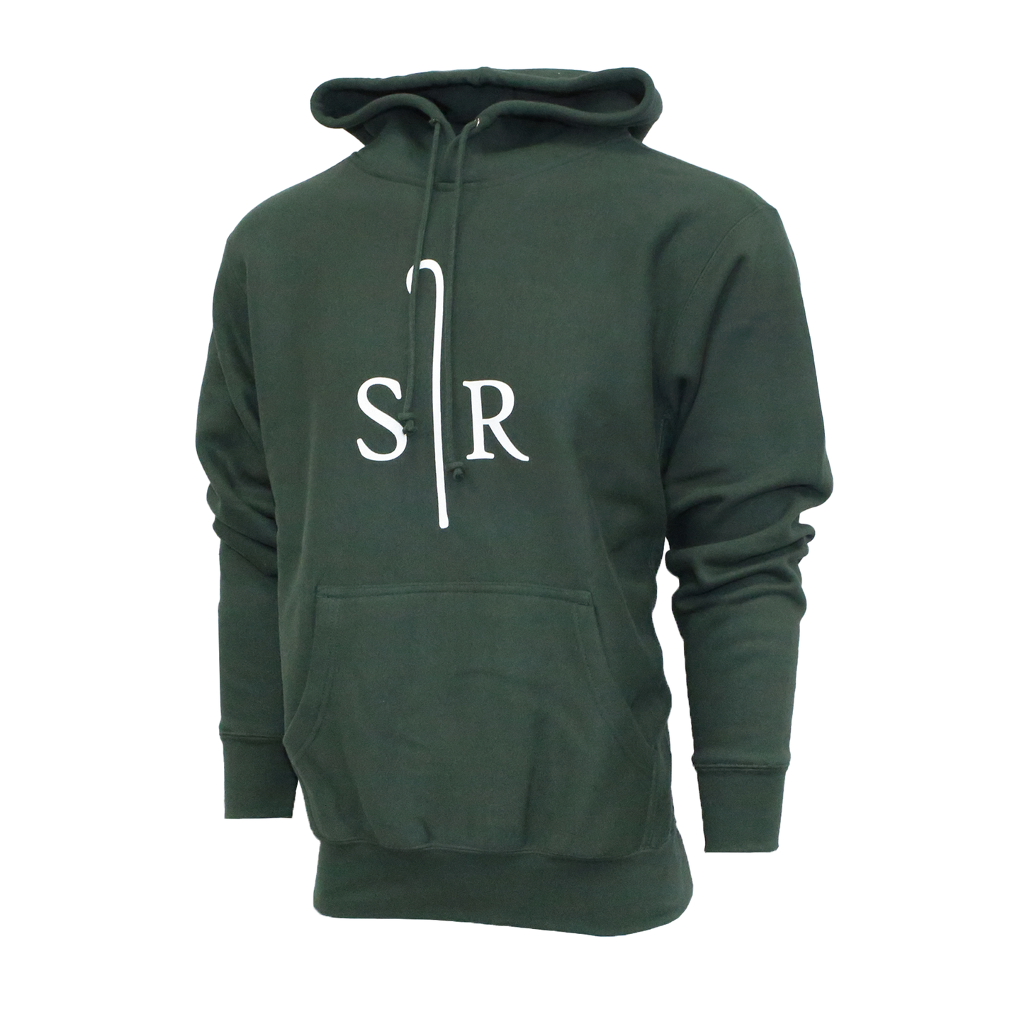 Forest green hoodie with the Sheep Ranch logo on the chest in white.