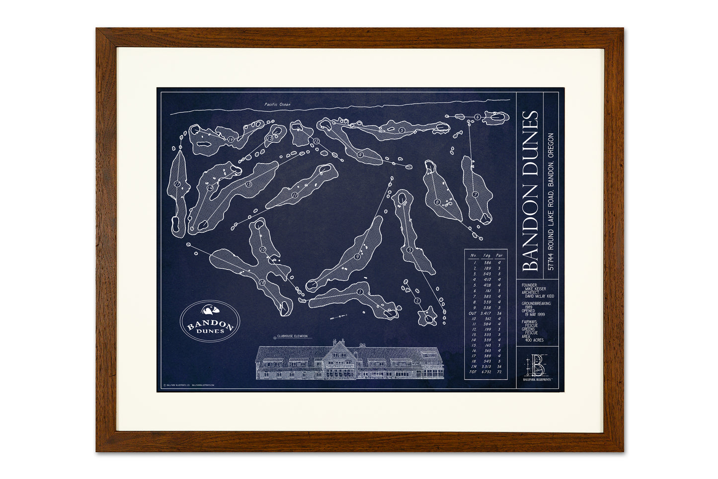 Ballpark Blueprint - Framed Print