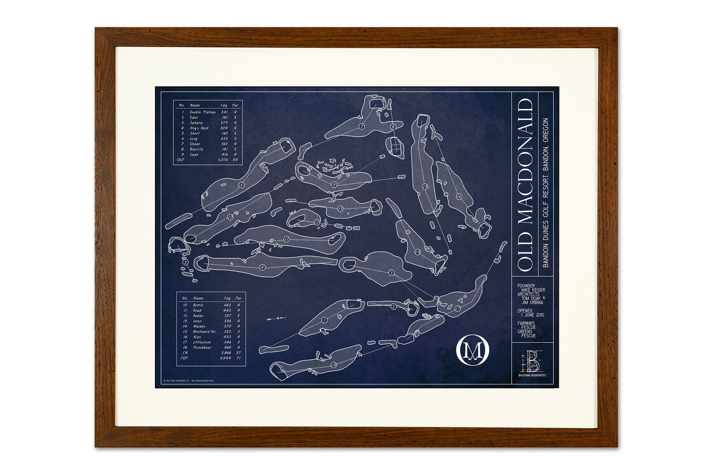 Ballpark Blueprint - Framed Print