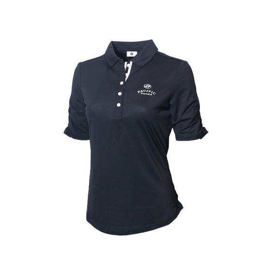 Ruched Half Sleeve Women's Polo - Pacific Dunes