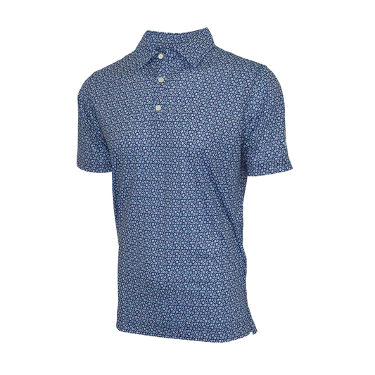 Floral Lisle Polo - Pacific Dunes