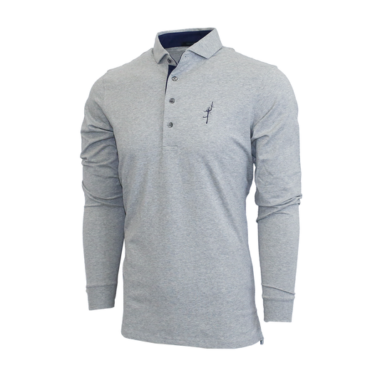 Apache Long Sleeve Polo - Ghost Tree