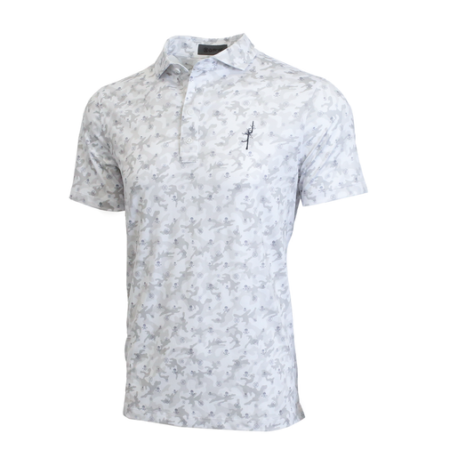 Mapped Icon Camo Polo - Ghost Tree