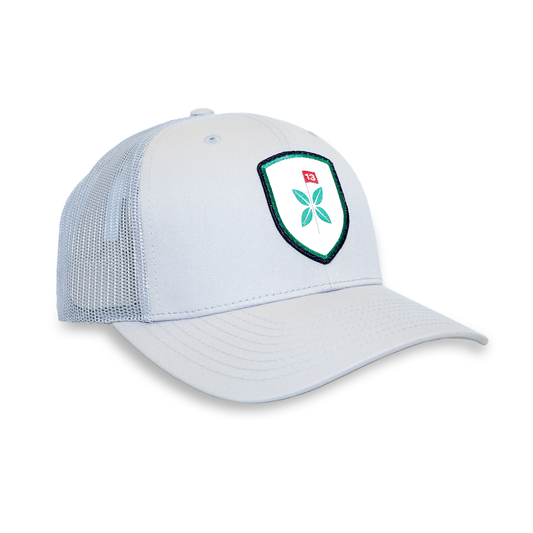Light gray Richardson 112 with the Bandon Preserve logo. 