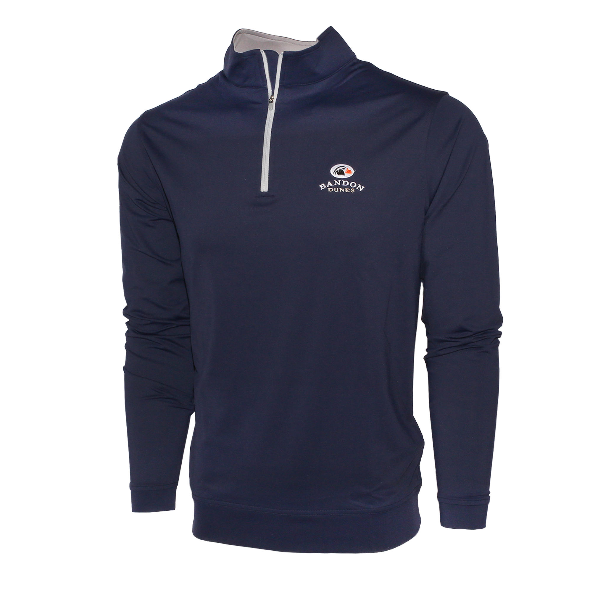 Perth Stretch 1/4 Zip Navy - All Logos – BandonDunesGolfShop.com