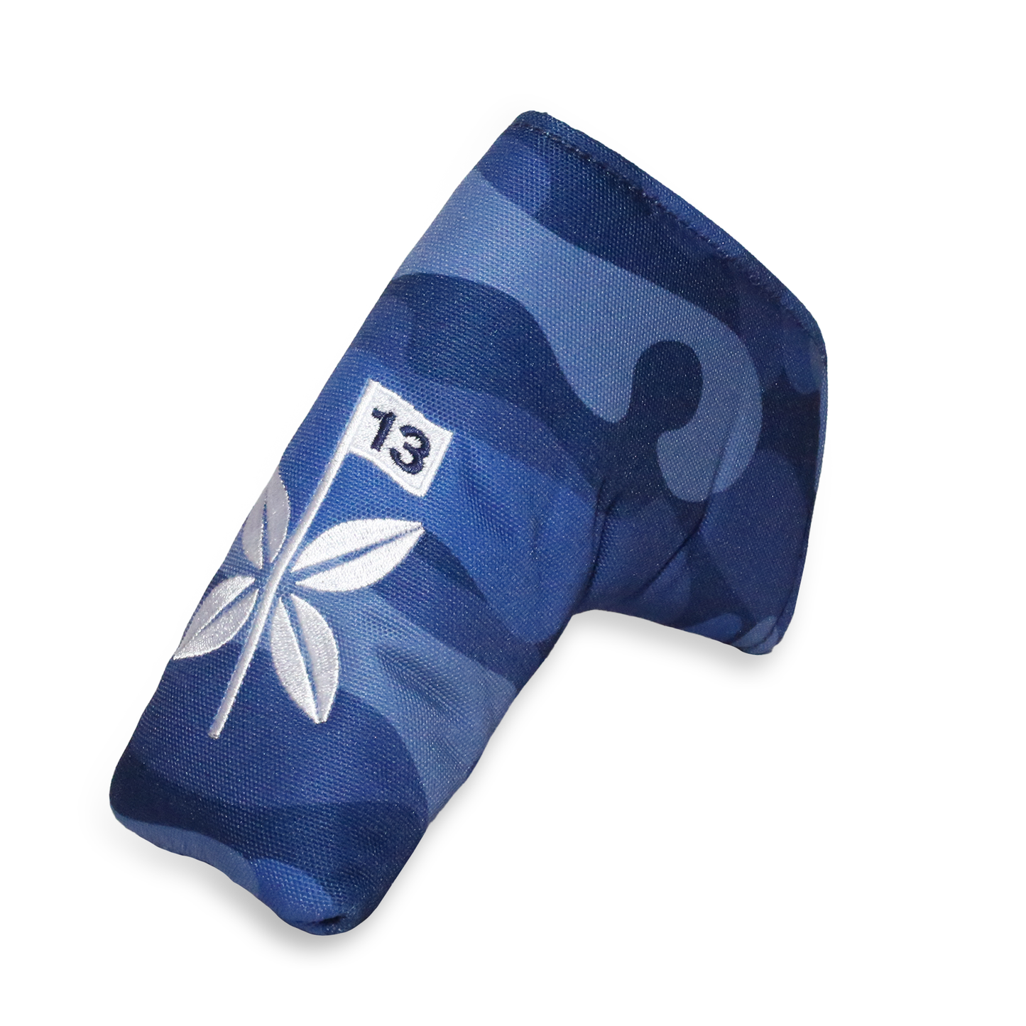Blue ocean camo fully-embroidered putter cover features our Bandon Preserve logo. 