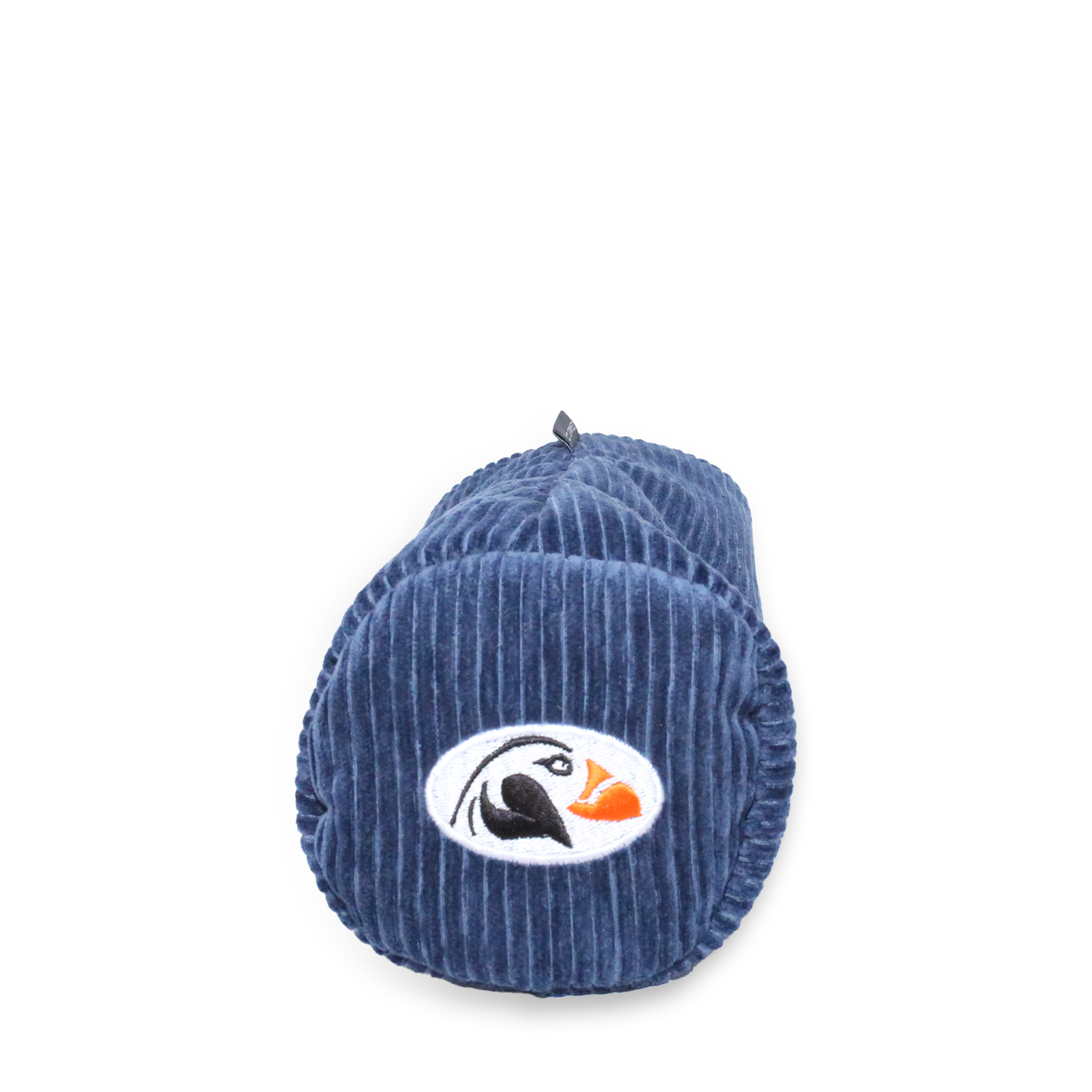 Fairway blue corduroy headcover with a grey fleece lining featuring the Bandon Dunes logo.