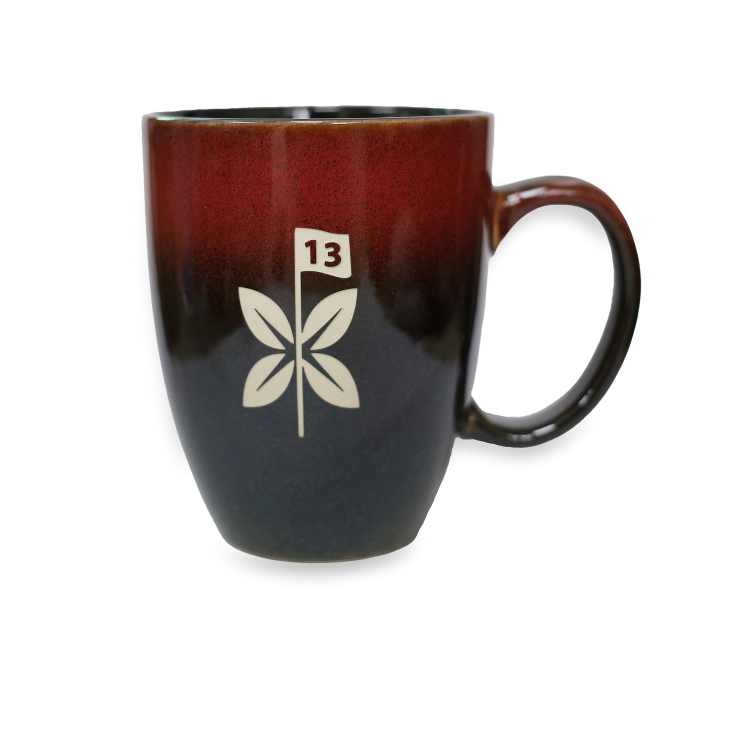 Ceramic mug earth-toned with Bandon Preserves logo. 