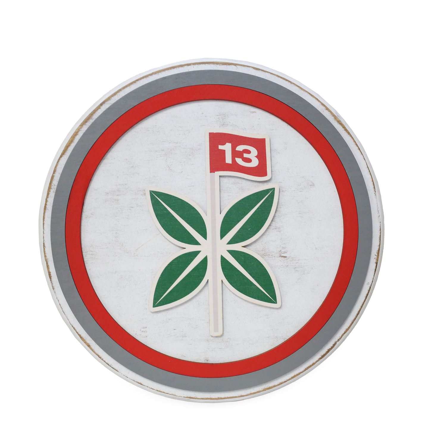 Wooden sign featuring a rustic look with the Bandon Preserve course logo as the focal point. Dimensions:12" diameter
