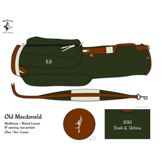 Waxed Canvas Golf Bag - Custom Ghost Tree