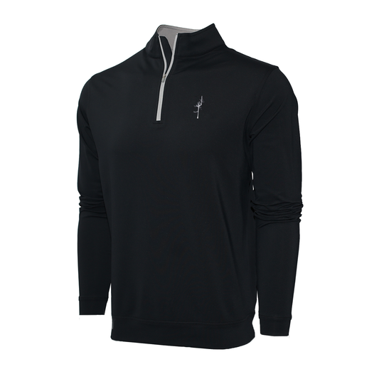 Perth Stretch 1/4 Zip - Black - All Logos