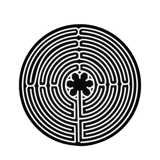 Bandon Dunes Labyrinth logo in neon light design made with efficient LED lights.