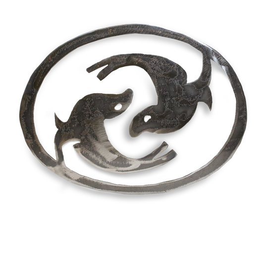 Cut forged iron featuring the Pacific Dunes harbor seals logo.