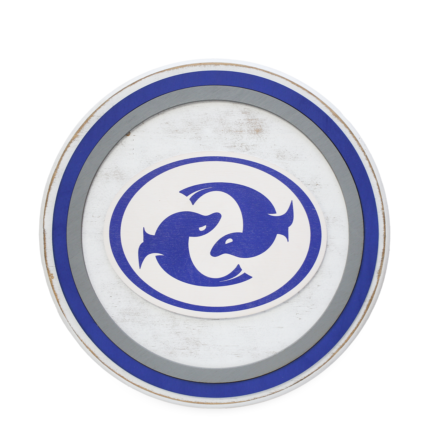Wooden sign featuring a rustic look with the Pacific Dunes course logo as the focal point. Dimensions:12" diameter