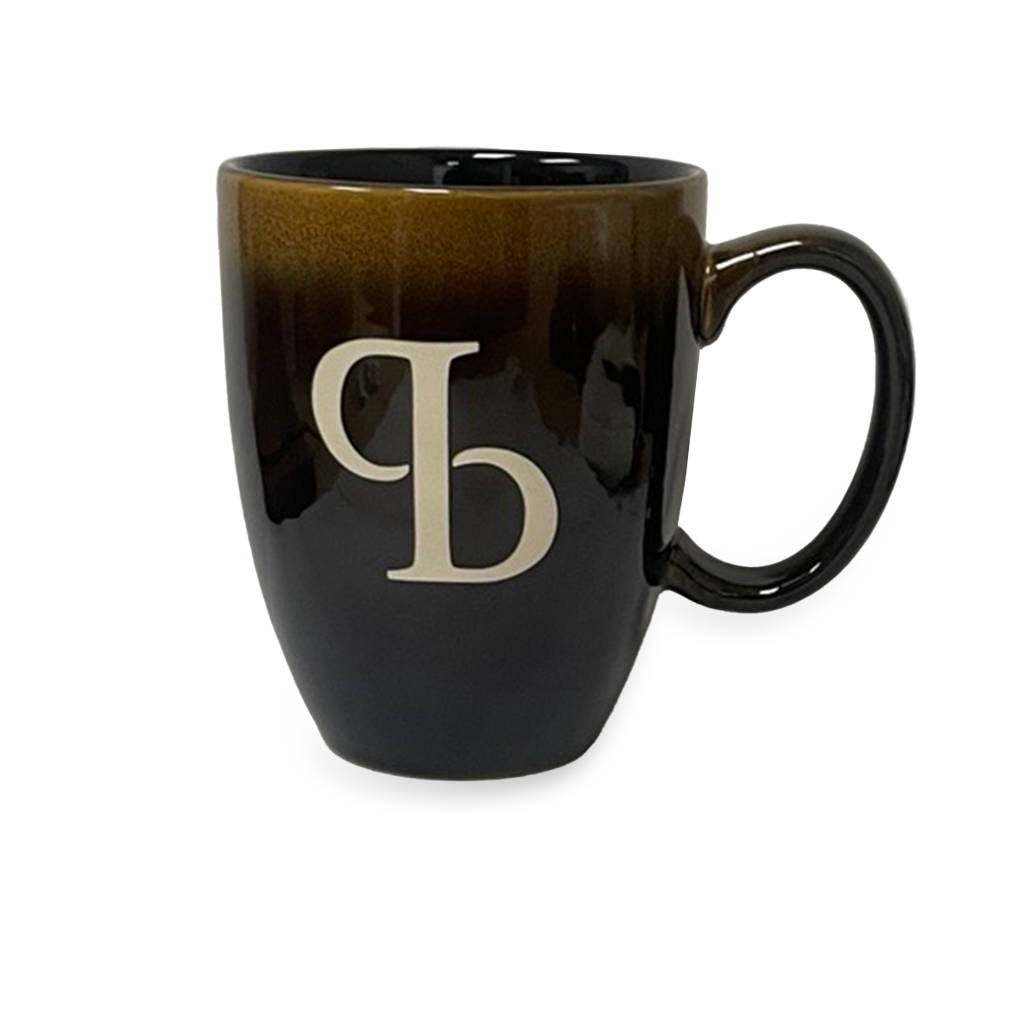 High-quality two tone ceramic mug engraved with Punchbowl logo.