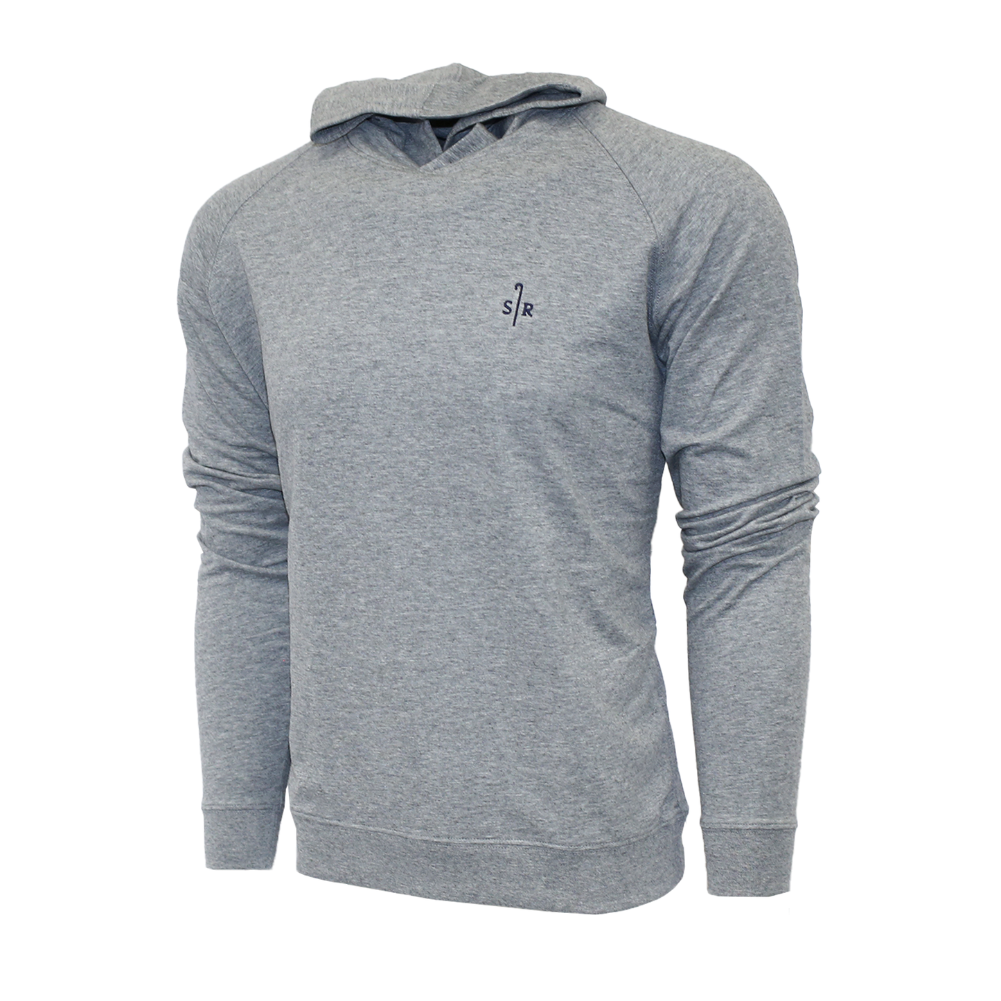 Gray hoodie ultra-soft fabric embroidered with Sheep Ranch logo.