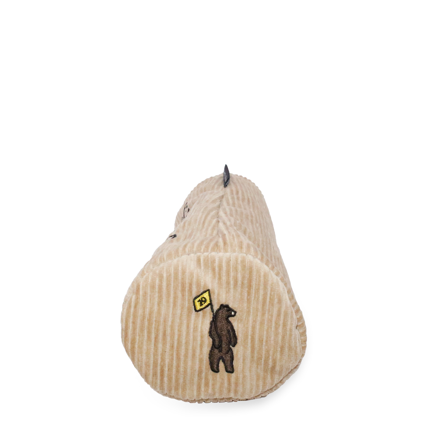 Fairway headcover made of a beige corduroy with a dark brown fleece lining. Featuring Shorty's bear logo