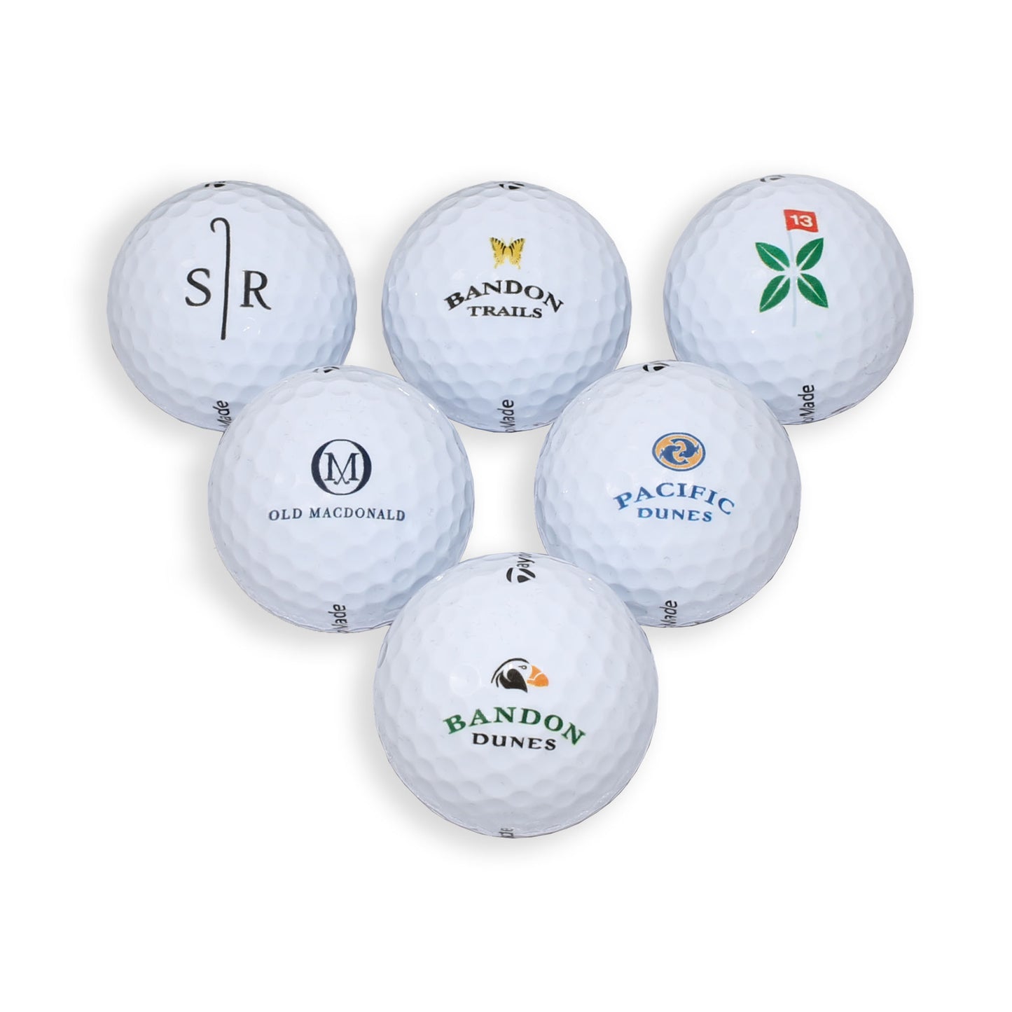 6 Pack Customized Resort Golf Balls- All Logo