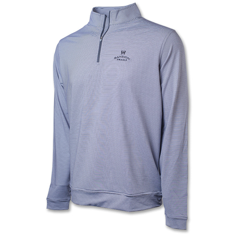 Perth Sugar Stripe Performance 1/4 Zip- All Logos