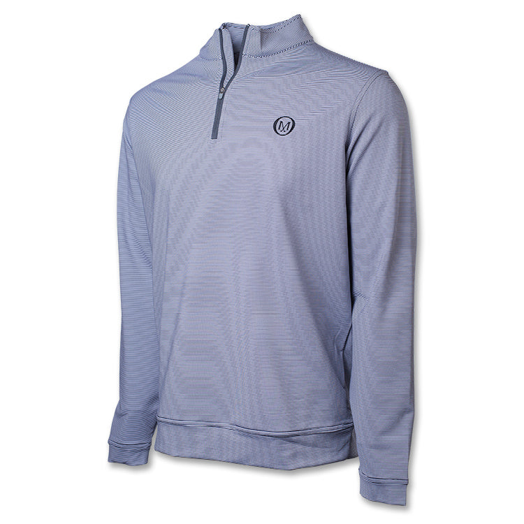 Perth Sugar Stripe Performance 1/4 Zip- All Logos