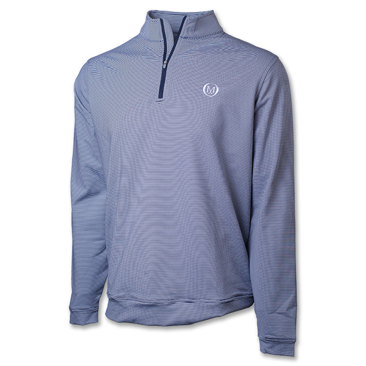 Perth Sugar Stripe Performance 1/4 Zip- All Logos