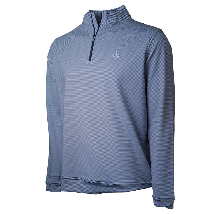 Perth Sugar Stripe Performance 1/4 Zip- All Logos