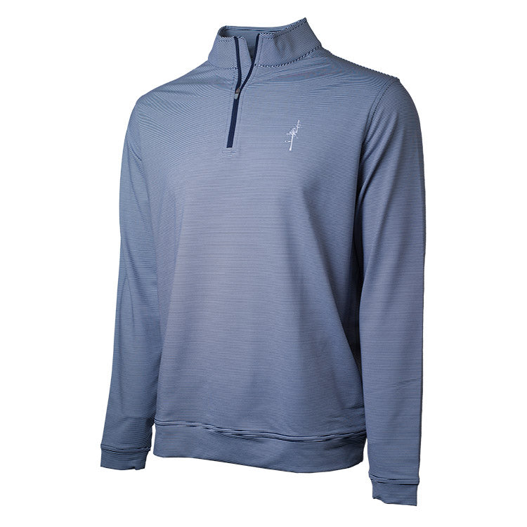 Perth Sugar Stripe Performance 1/4 Zip- All Logos