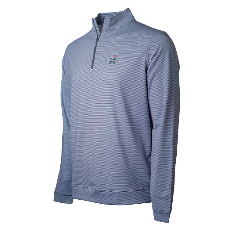 Perth Sugar Stripe Performance 1/4 Zip- All Logos