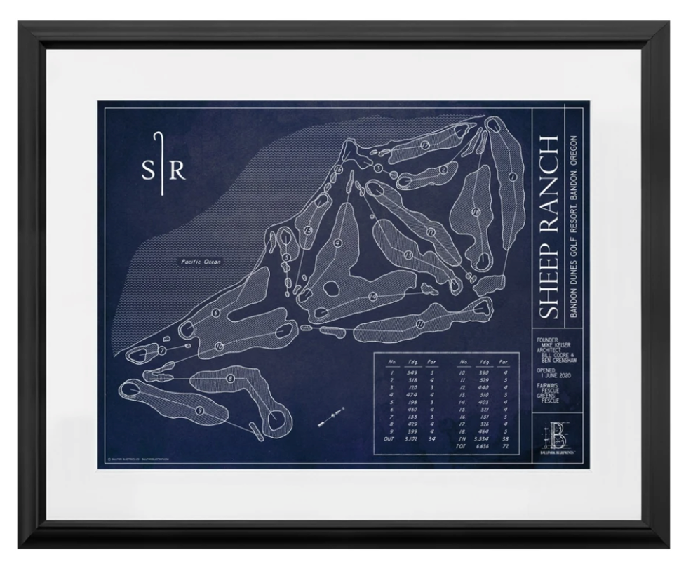 Ballpark Blueprint - Framed Print
