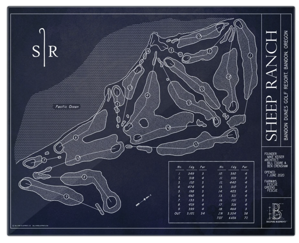 Ballpark Blueprints - Metal Print